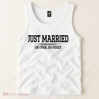 Funny Newlywed Couple Just Married So Far So Good Husband Tank Top thumb 2