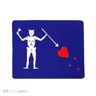 Funny North Carolina Pirate Flag Gift OBX Blackbeards Jolly Roger Gift Mousepad