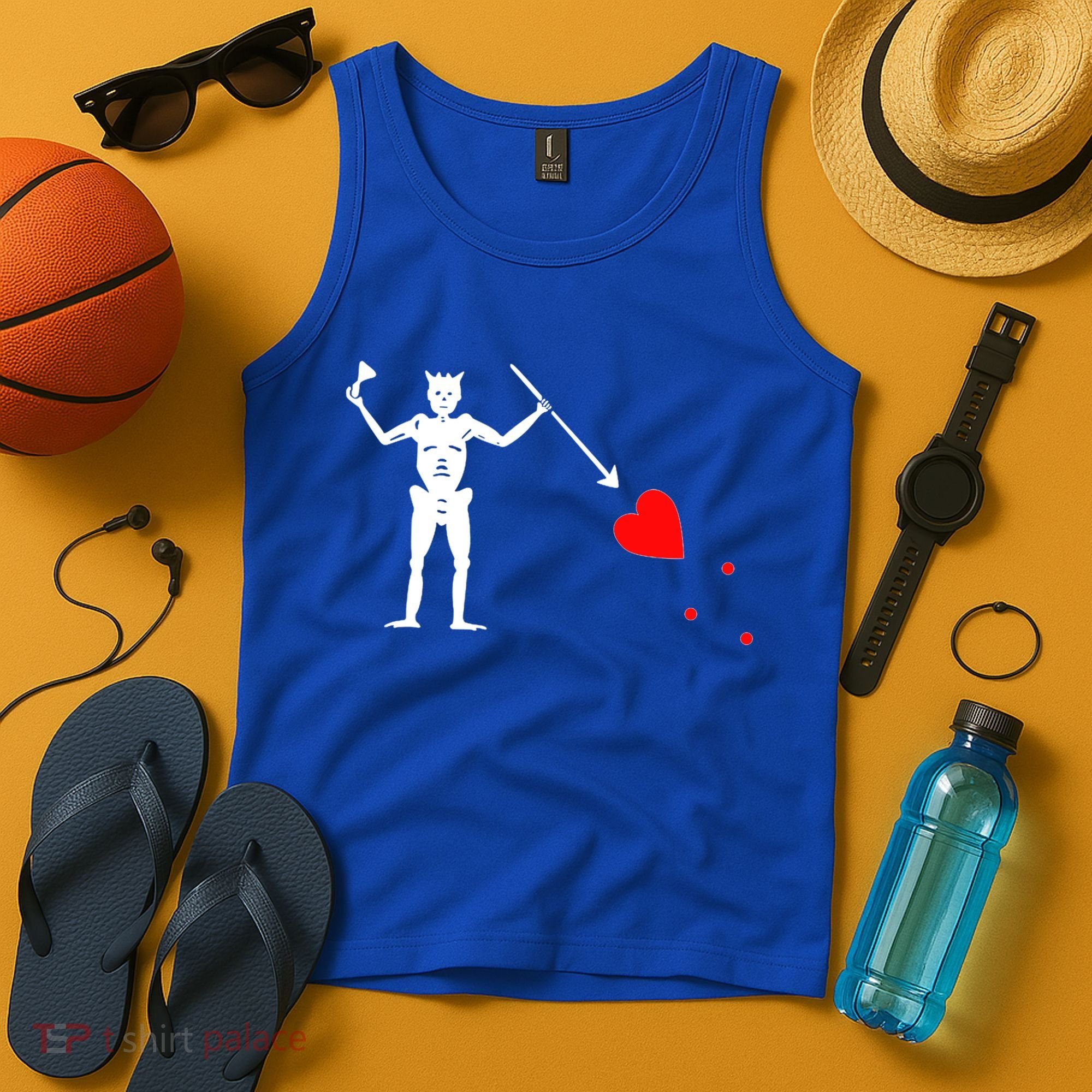 Funny North Carolina Pirate Flag Gift OBX Blackbeards Jolly Roger Gift Tank Top