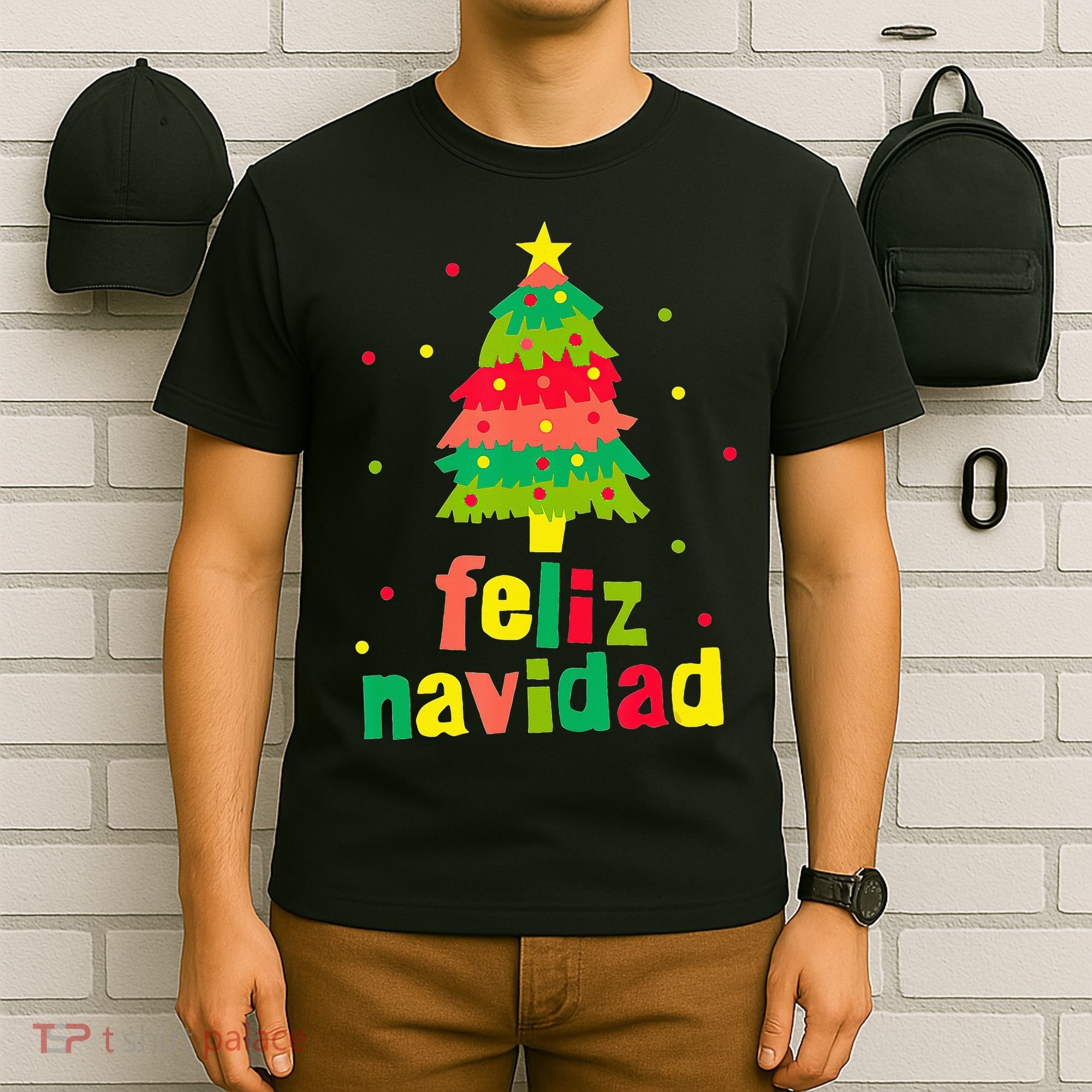Feliz Navidad Colorful Xmas Tree Christmas T-Shirt