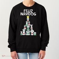 Feliz Navidog Christmas Dog Funny Cute Xmas Tree Women's Sweatshirt thumb 0