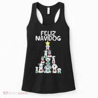 Feliz Navidog Christmas Dog Funny Cute Xmas Tree Women's Tank Top thumb 0