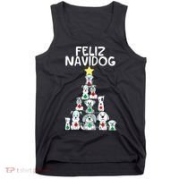 Feliz Navidog Christmas Dog Funny Cute Xmas Tree Tank Top thumb 0