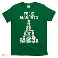 Feliz Navidog Christmas Dog Funny Cute Xmas Tree T-Shirt thumb 0