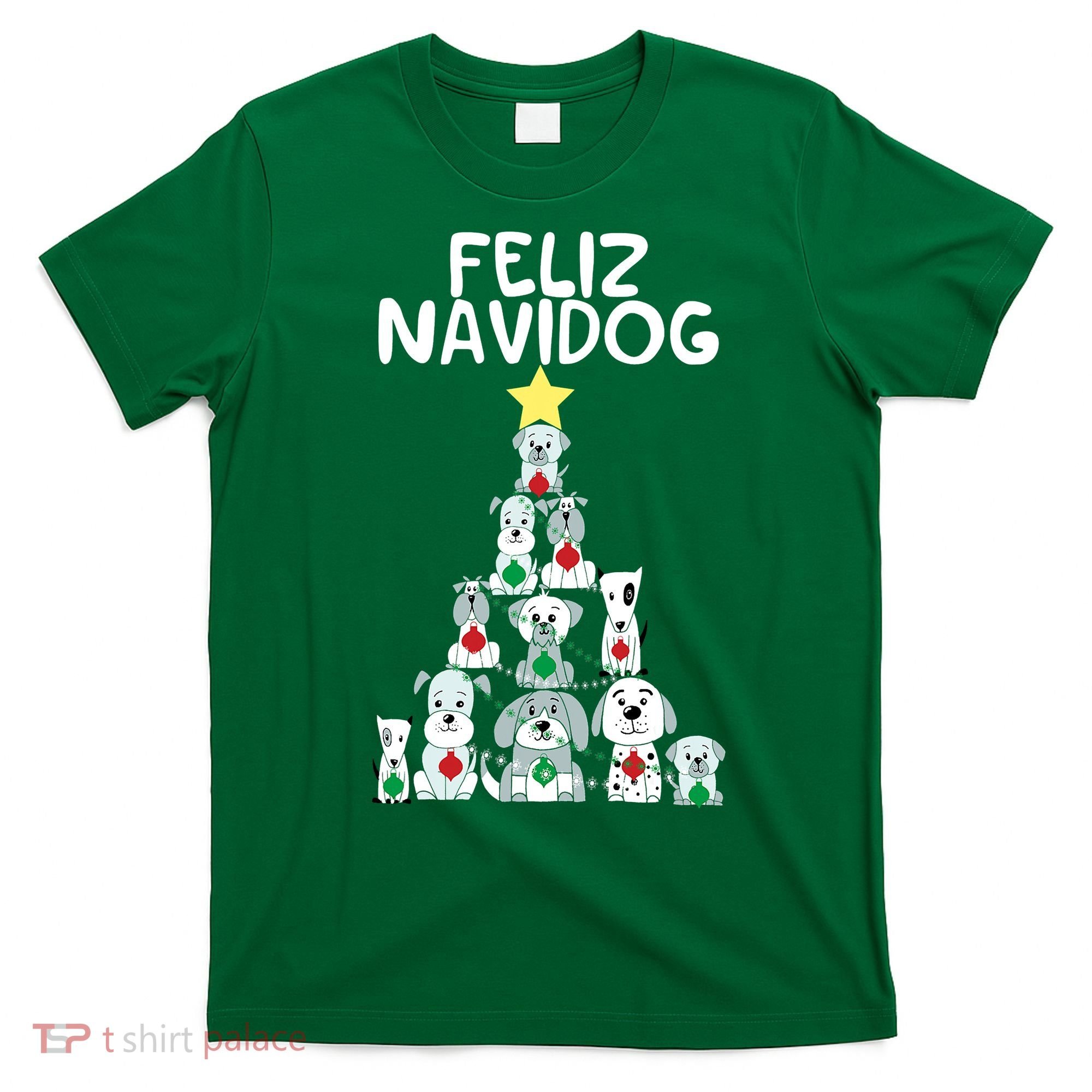 Feliz Navidog Christmas Dog Funny Cute Xmas Tree T-Shirt