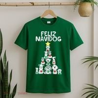 Feliz Navidog Christmas Dog Funny Cute Xmas Tree T-Shirt thumb 2