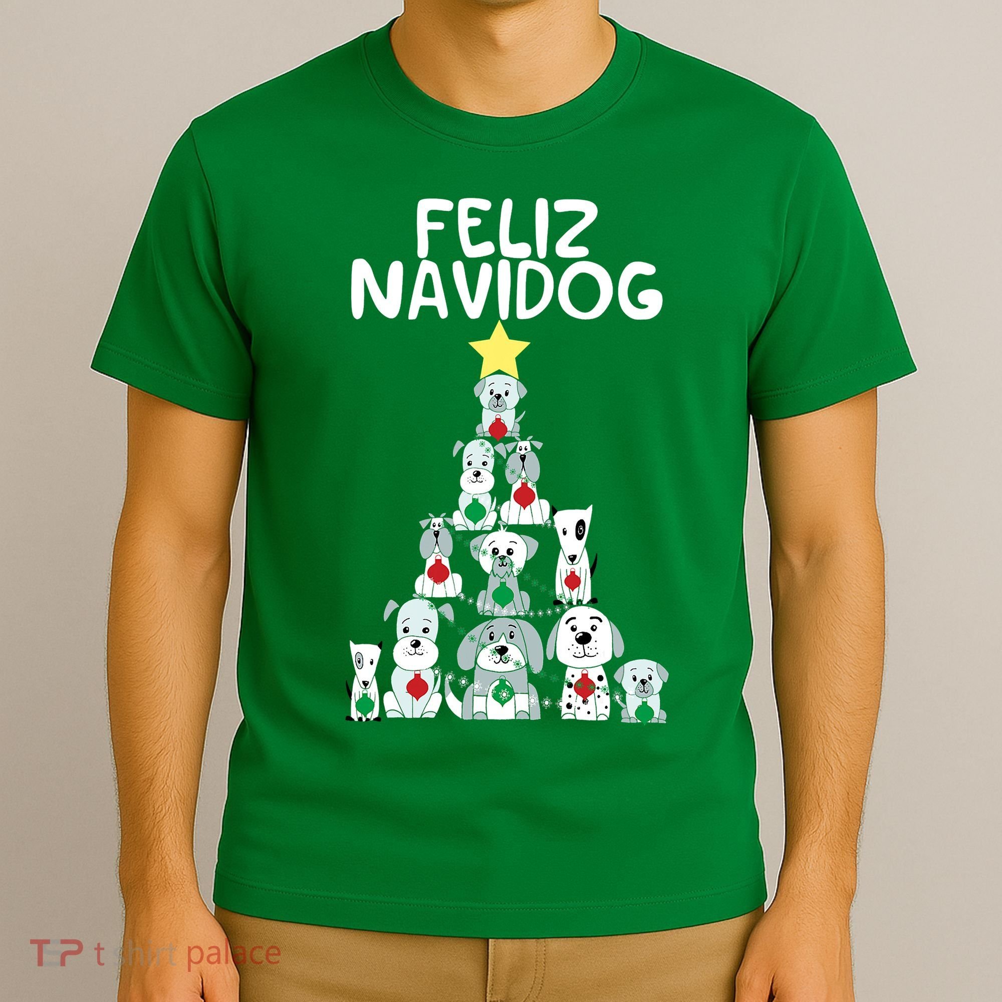 Feliz Navidog Christmas Dog Funny Cute Xmas Tree T-Shirt