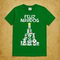 Feliz Navidog Christmas Dog Funny Cute Xmas Tree T-Shirt thumb 5