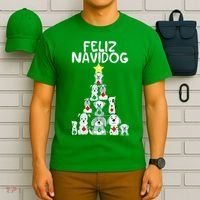 Feliz Navidog Christmas Dog Funny Cute Xmas Tree T-Shirt thumb 6