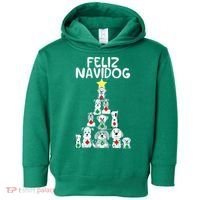 Feliz Navidog Christmas Dog Funny Cute Xmas Tree Toddler Hoodie thumb 0