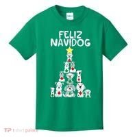 Feliz Navidog Christmas Dog Funny Cute Xmas Tree Kids T-Shirt thumb 0