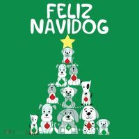Feliz Navidog Christmas Dog Funny Cute Xmas Tree Kids T-Shirt thumb 4