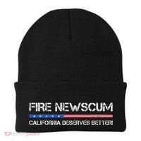 Fire Newscum California Deserves Better Gavin Newsom Beanie thumb 0