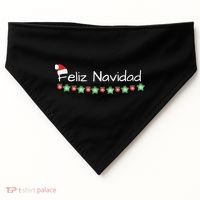 Feliz Navidad Christmas TShirt USA-Made Doggie Bandana thumb 0