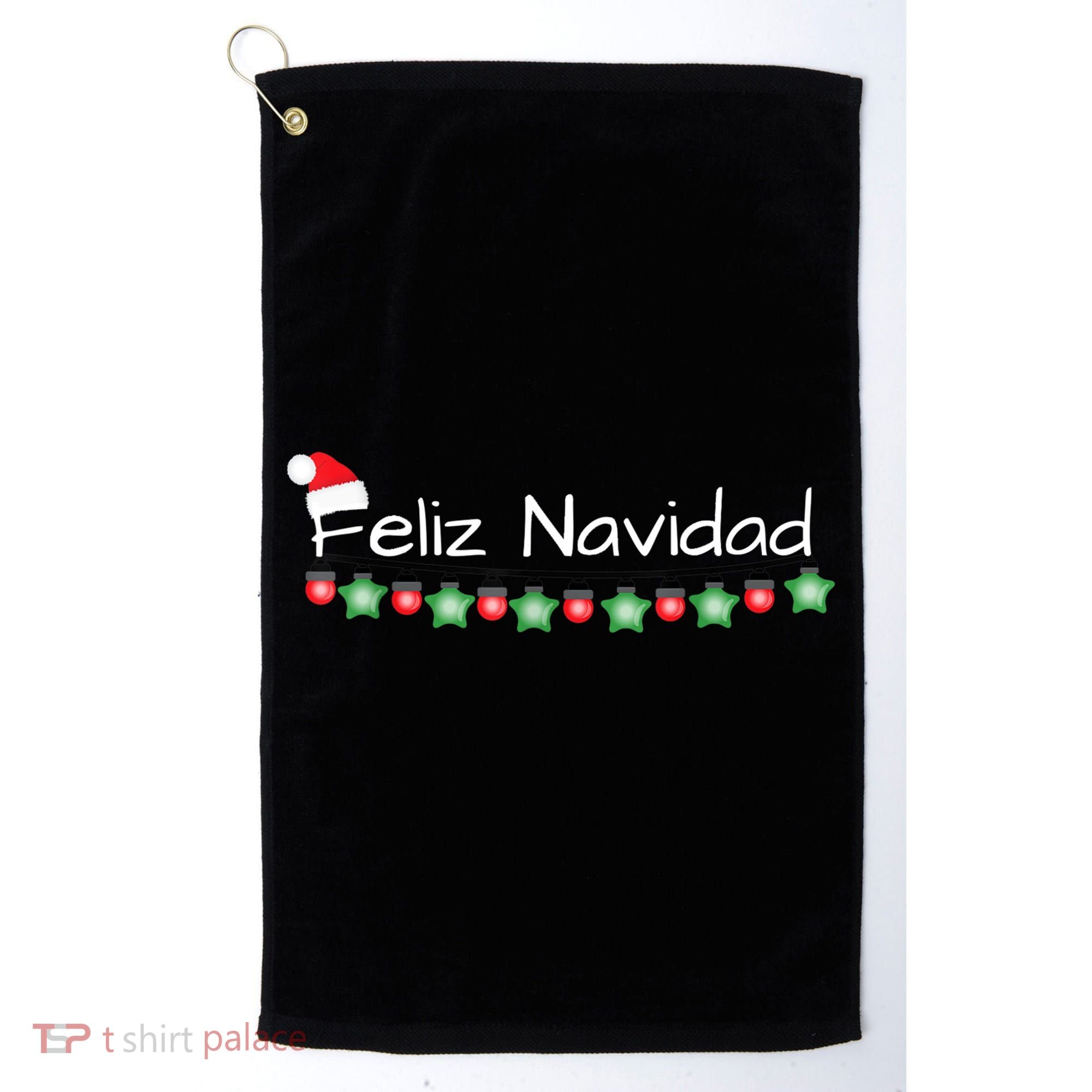 Feliz Navidad Christmas TShirt Golf Towel