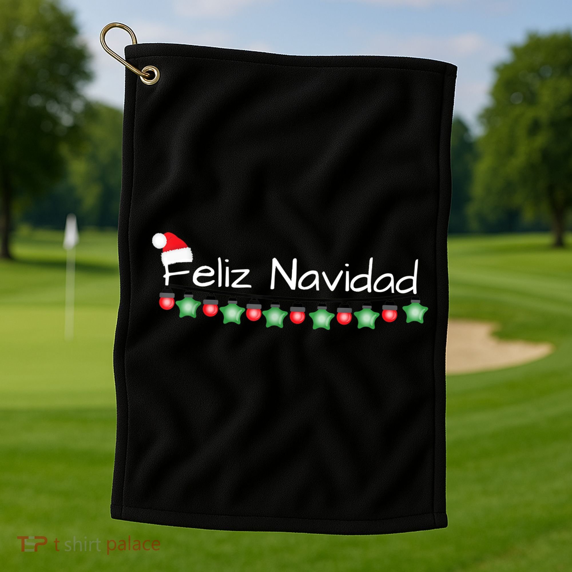 Feliz Navidad Christmas TShirt Golf Towel