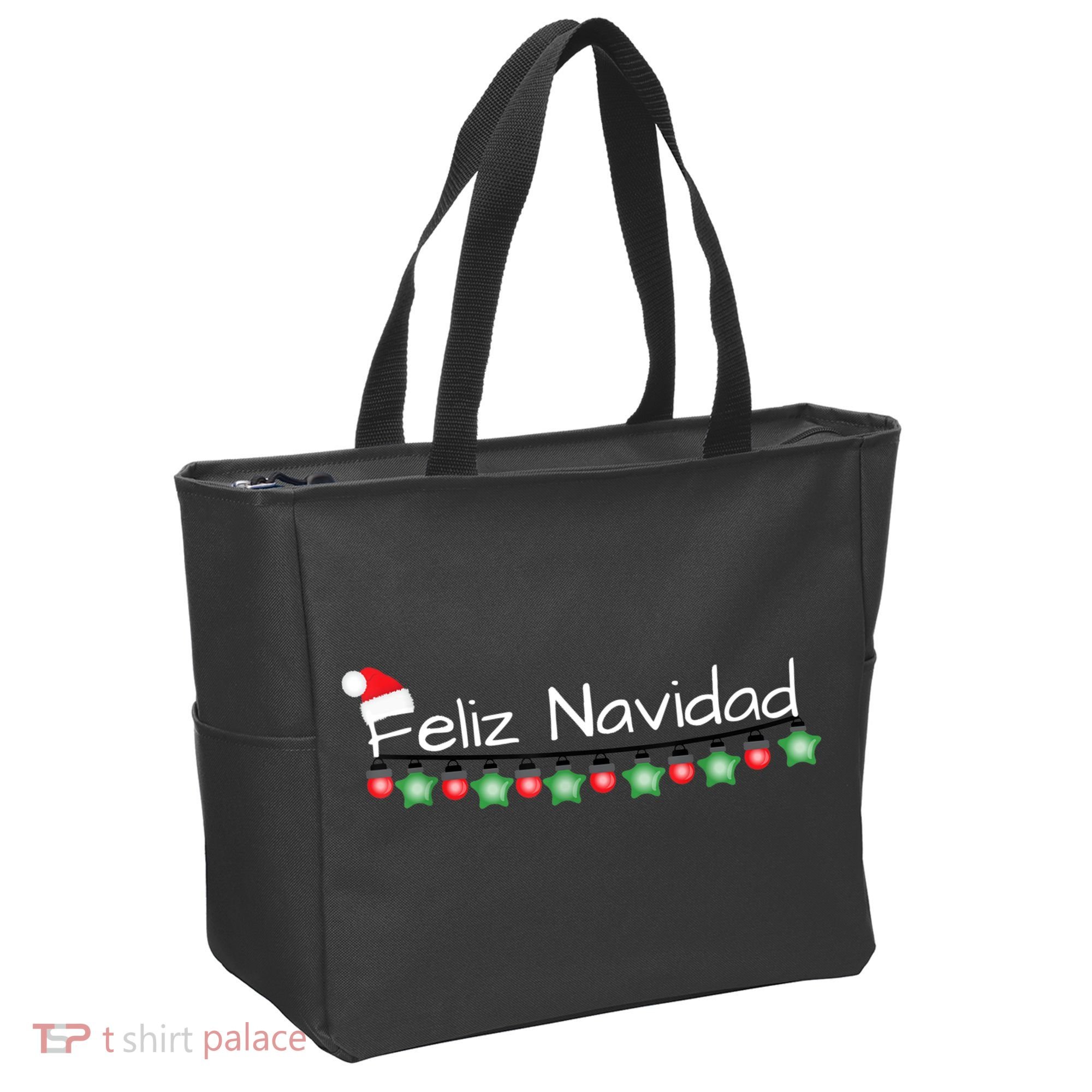 Feliz Navidad Christmas TShirt Tote Bag