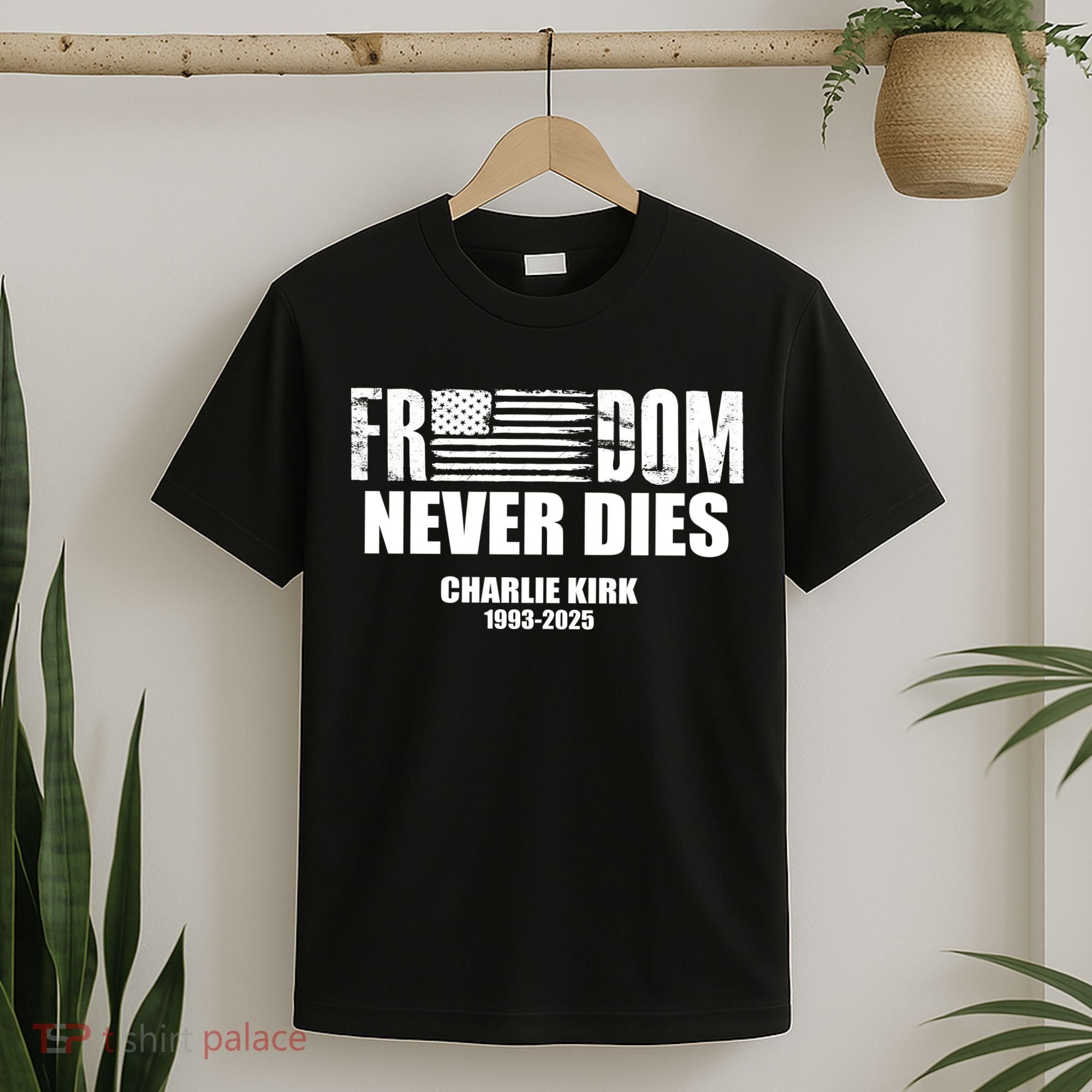 Freedom Never Dies Charlie Kirk 1993-2025 T-Shirt