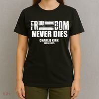 Freedom Never Dies Charlie Kirk 1993-2025 T-Shirt thumb 4
