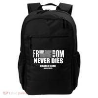 Freedom Never Dies Charlie Kirk 1993-2025 Backpack thumb 0