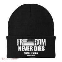 Freedom Never Dies Charlie Kirk 1993-2025 Beanie thumb 0