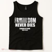 Freedom Never Dies Charlie Kirk 1993-2025 Tank Top thumb 2
