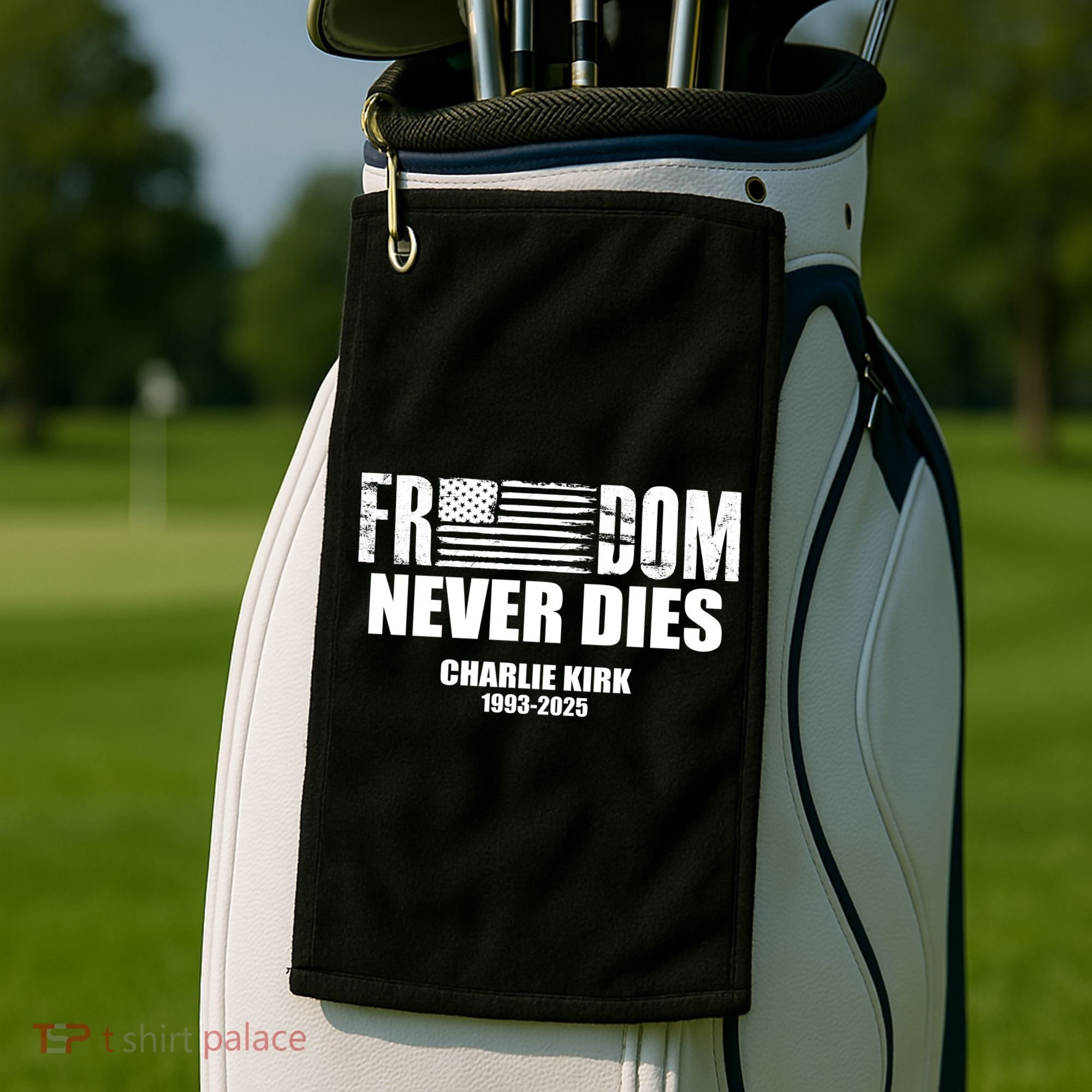 Freedom Never Dies Charlie Kirk 1993-2025 Golf Towel