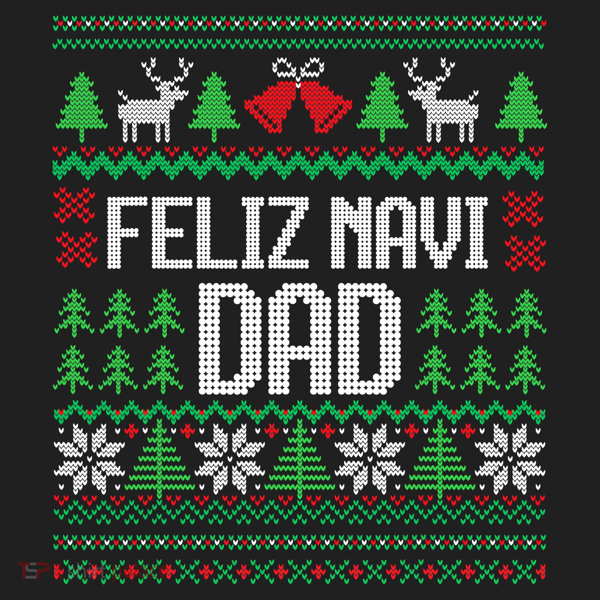 Feliz Navi Dad Funny Ugly Sweater for Christmas Golf Towel