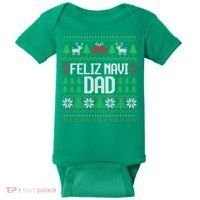 Feliz Navi Dad Funny Ugly Sweater for Christmas Baby Bodysuit thumb 0