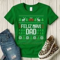 Feliz Navi Dad Funny Ugly Sweater for Christmas Women's T-Shirt thumb 3
