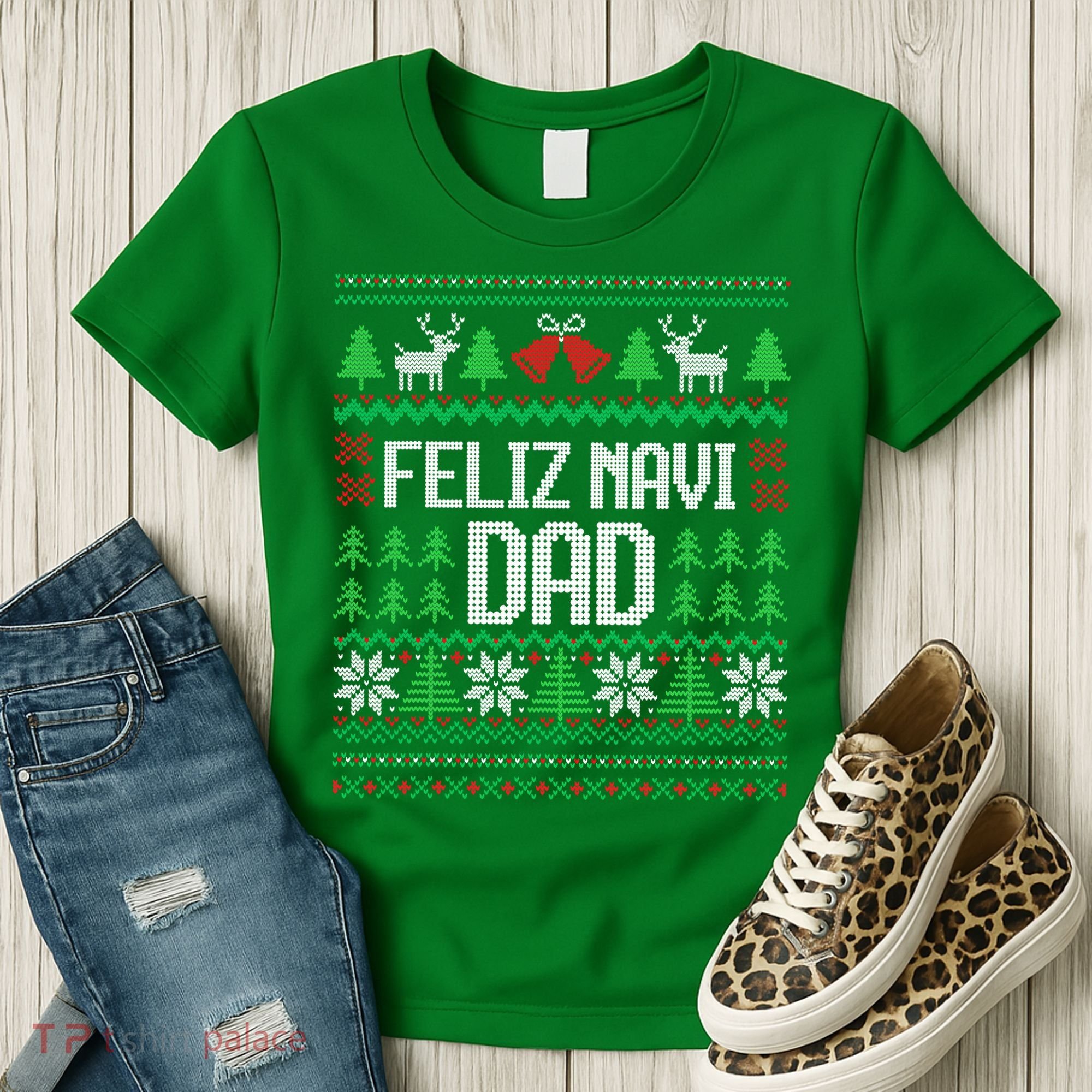 Feliz Navi Dad Funny Ugly Sweater for Christmas Women's T-Shirt