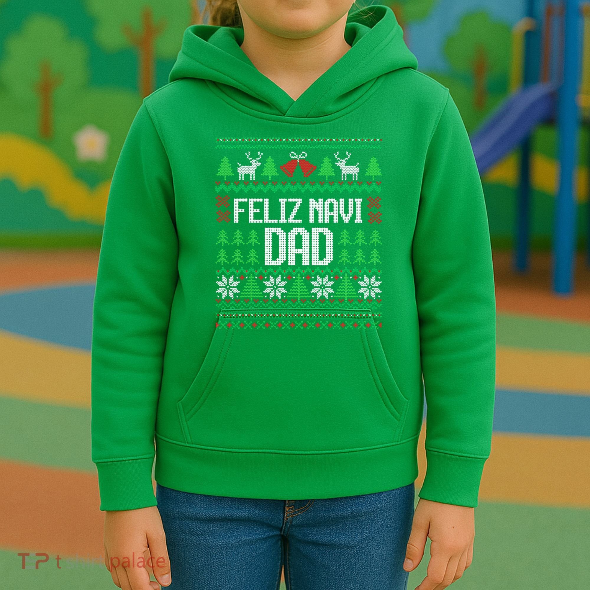 Feliz Navi Dad Funny Ugly Sweater for Christmas Kids Hoodie