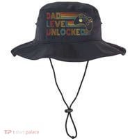 Funny New Dad Dad Level Unlocked Gaming Bucket Hat thumb 0