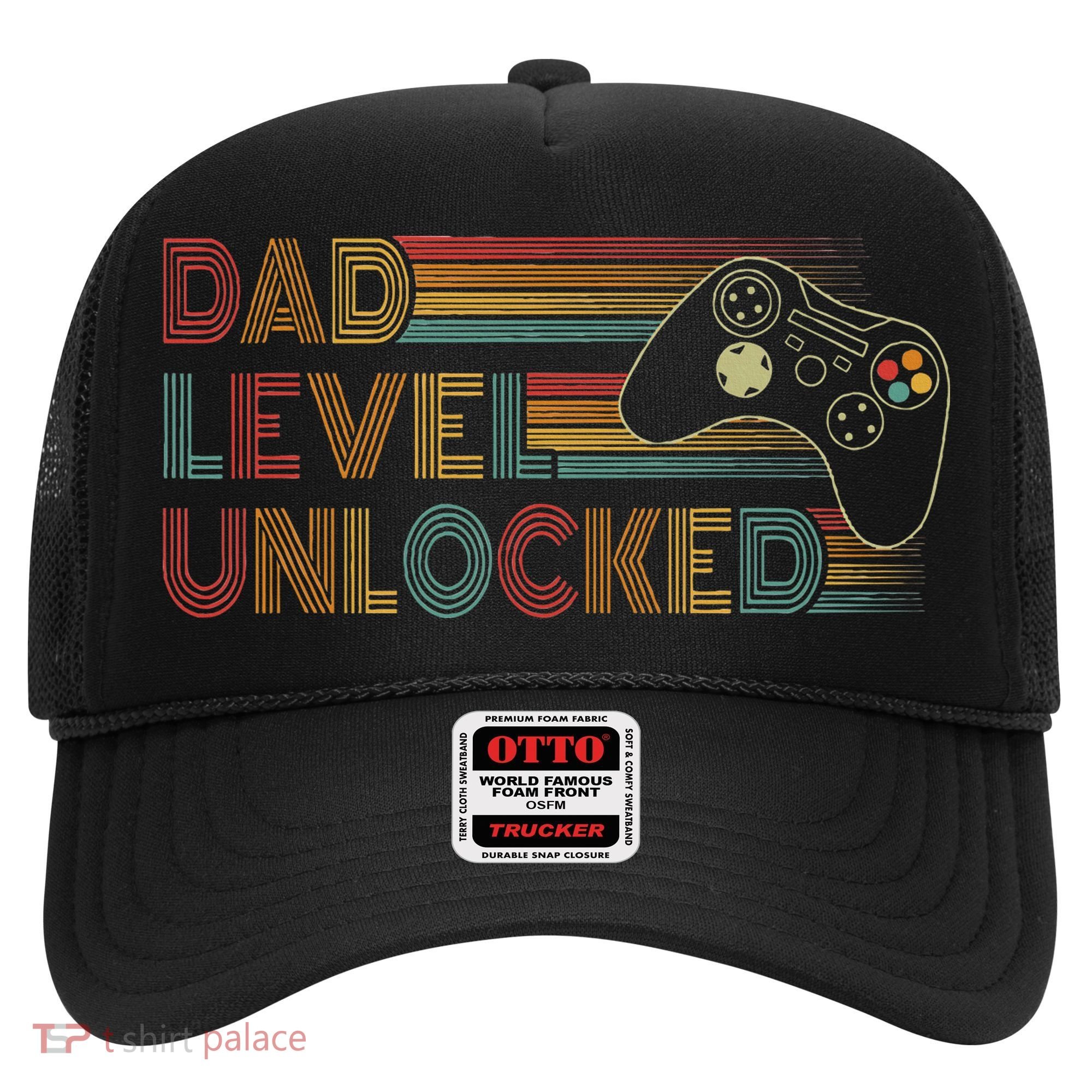Funny New Dad Dad Level Unlocked Gaming Hat