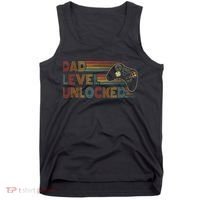 Funny New Dad Dad Level Unlocked Gaming Tank Top thumb 0