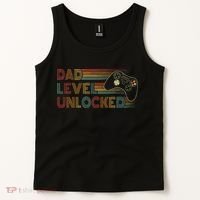 Funny New Dad Dad Level Unlocked Gaming Tank Top thumb 2