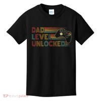 Funny New Dad Dad Level Unlocked Gaming Kids T-Shirt thumb 0