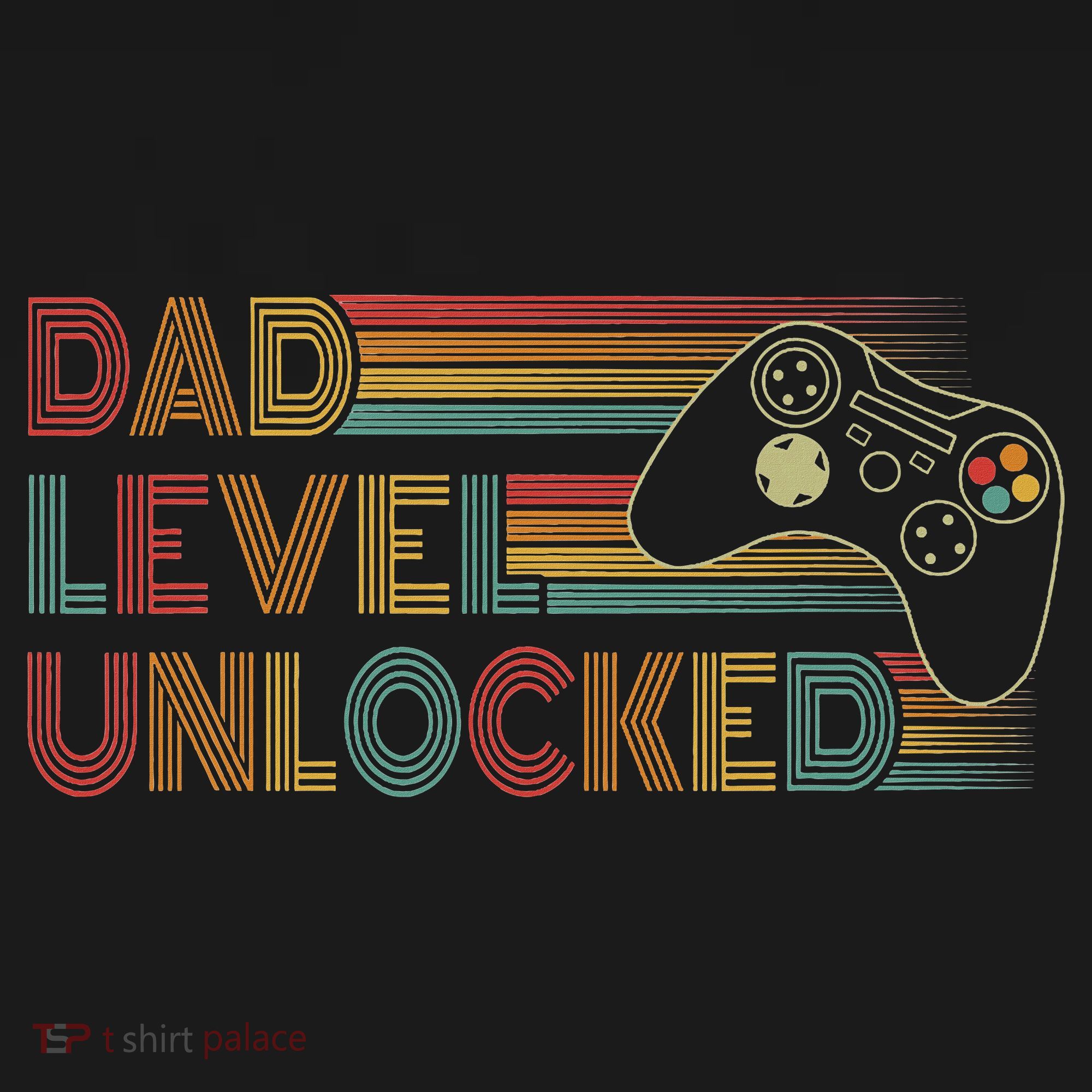 Funny New Dad Dad Level Unlocked Gaming Gamer Dad Long Sleeve Shirt