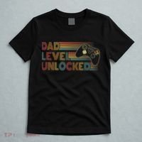 Funny New Dad Dad Level Unlocked Gaming Gamer Dad T-Shirt thumb 5