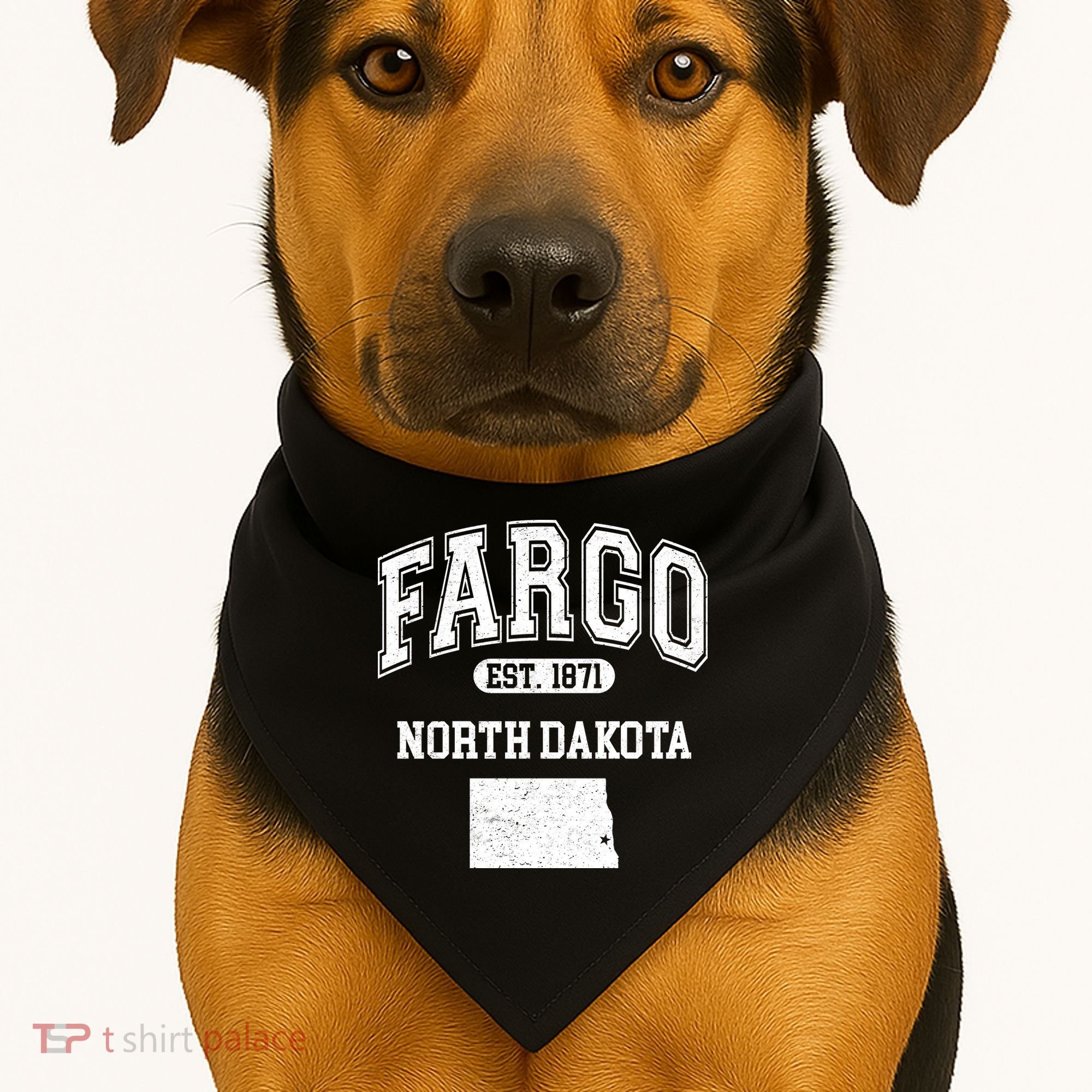 Fargo North Dakota Est 1871 Varsity USA-Made Doggie Bandana