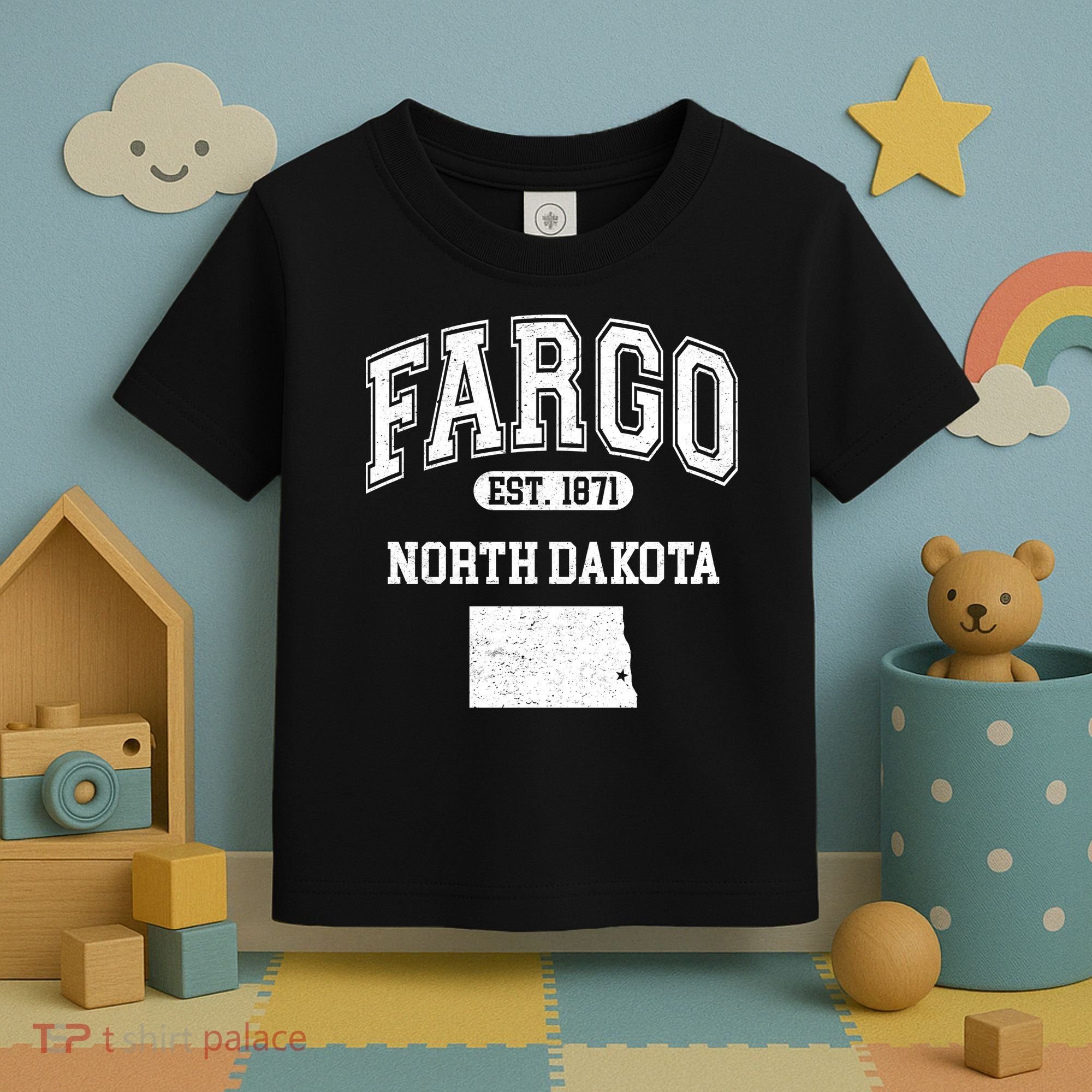 Fargo North Dakota Est 1871 Varsity Toddler T-Shirt