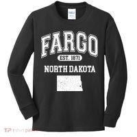 Fargo North Dakota Est 1871 Varsity Kids Long Sleeve Shirt thumb 0
