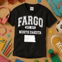 Fargo North Dakota Est 1871 Varsity Kids T-Shirt thumb 3
