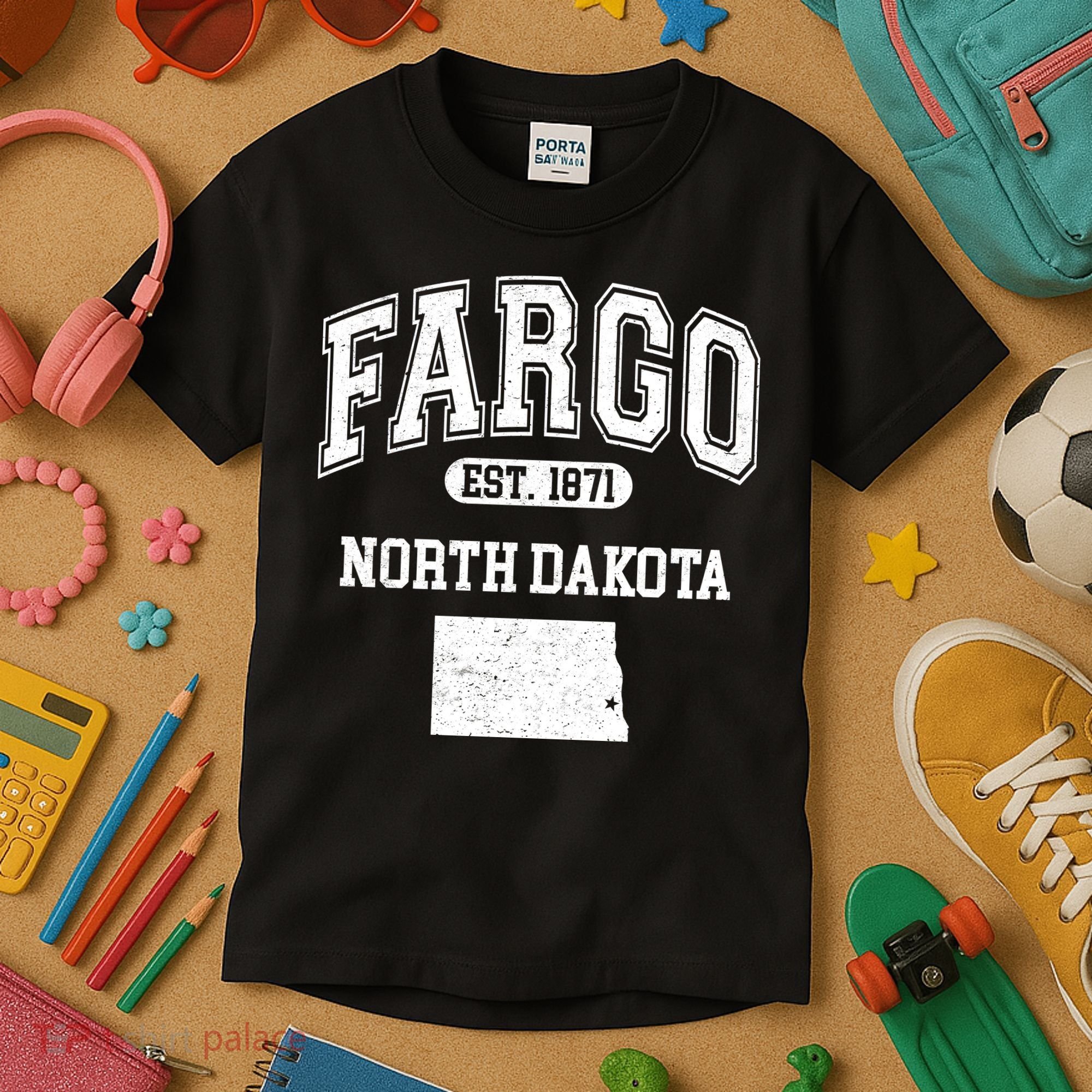 Fargo North Dakota Est 1871 Varsity Kids T-Shirt