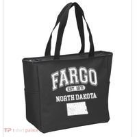 Fargo North Dakota Est 1871 Varsity Tote Bag thumb 2