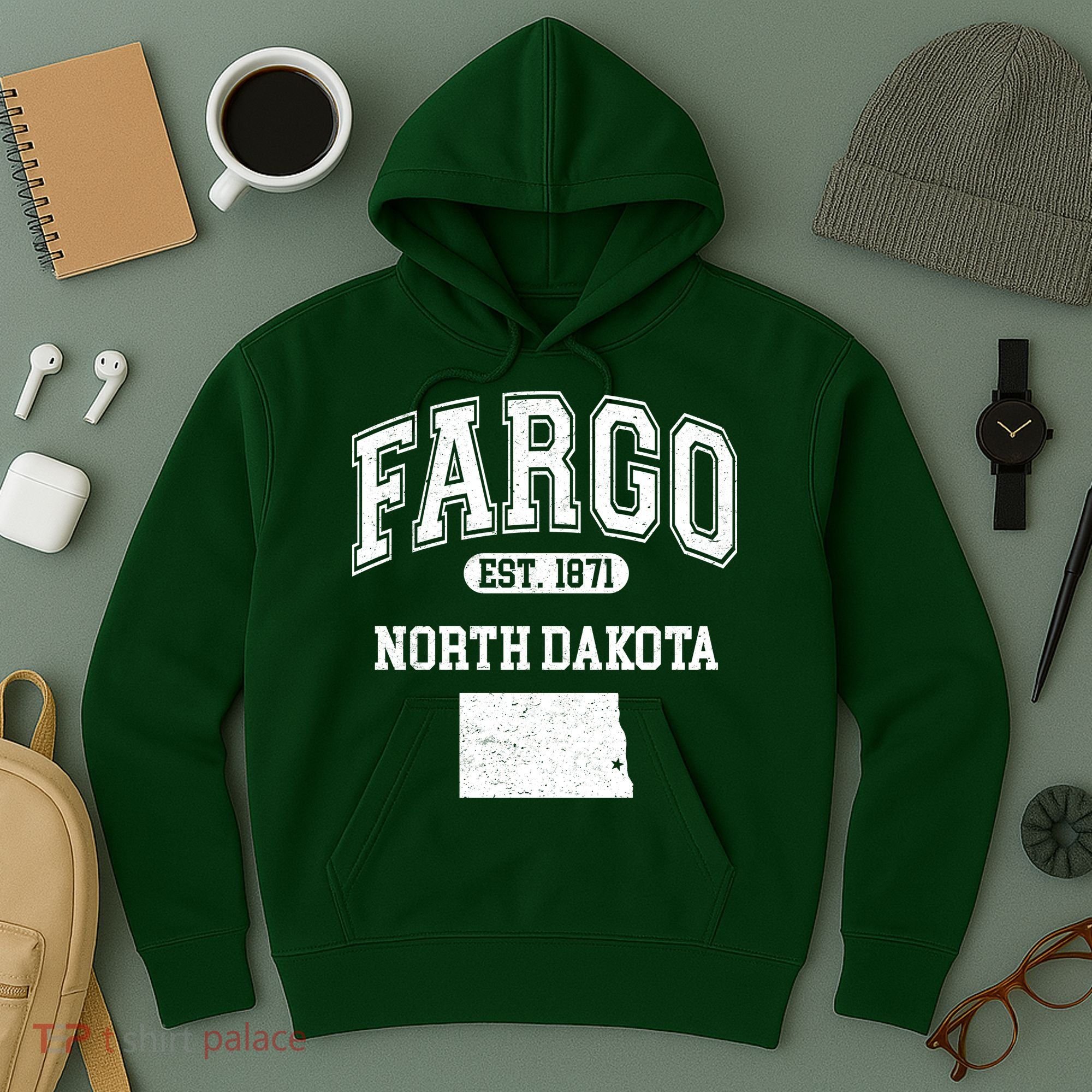 Fargo North Dakota Est 1871 Varsity Hoodie