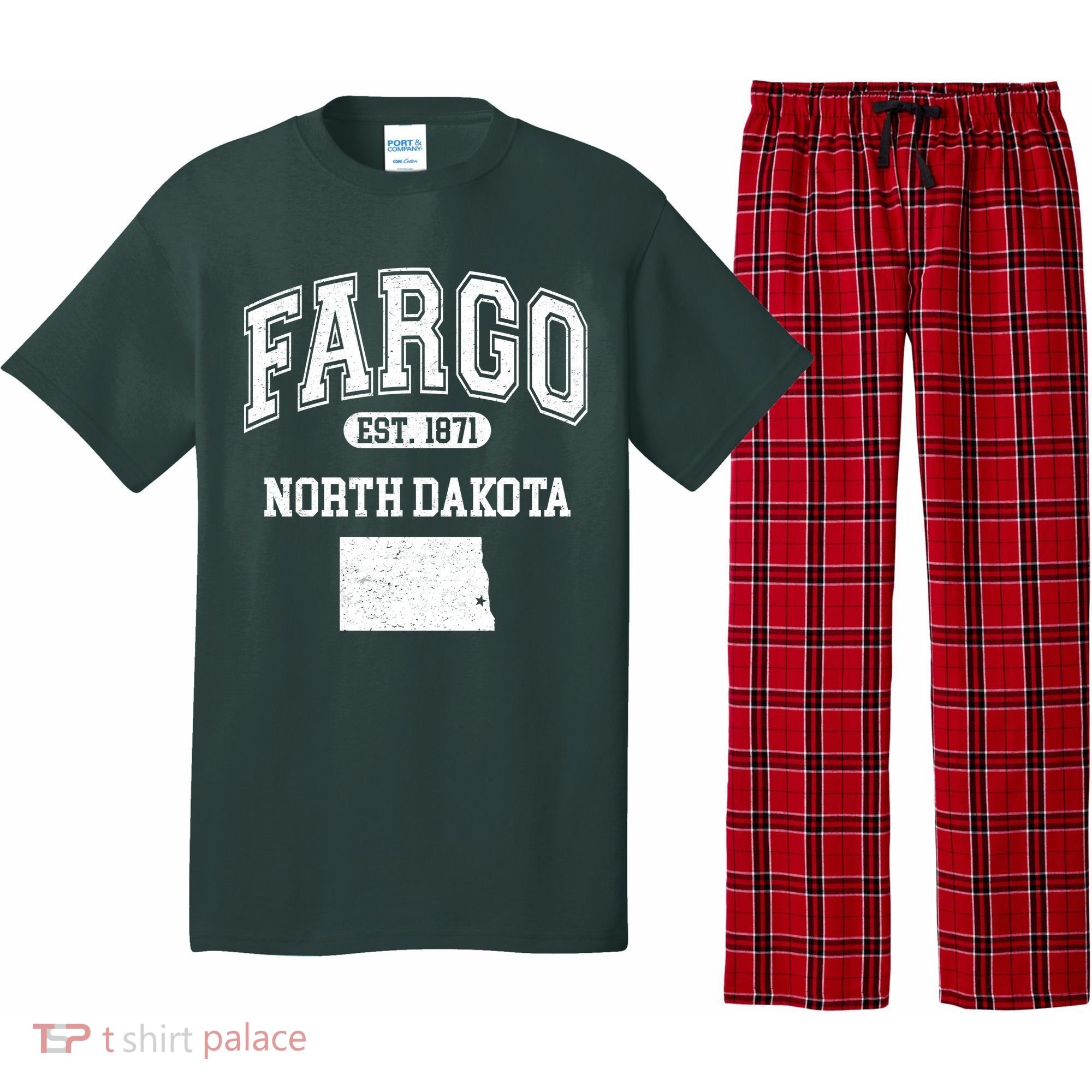 Fargo North Dakota Est 1871 Varsity Pajama Set