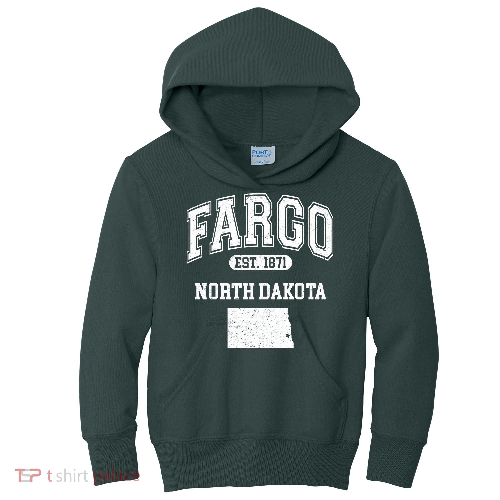 Fargo North Dakota Est 1871 Varsity Kids Hoodie