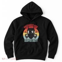 Funny New Dad Prepared For Diaper Duty Daddy Diaper Duty Hoodie thumb 0