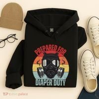 Funny New Dad Prepared For Diaper Duty Daddy Diaper Duty Hoodie thumb 4